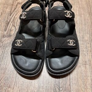 Chanel Black Sandals
